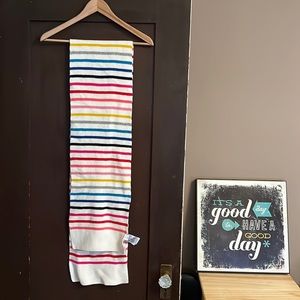 NWT Gap rainbow stripe scarf, cotton blend